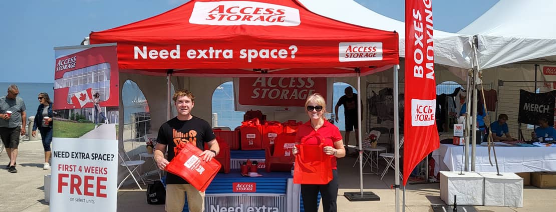 Access Storage Booth at Burlington Sound of Music Festival