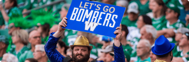 Blue Bombers Fans cheer on their team